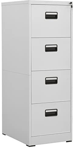 ARKEM Aktenschrank Hellgrau 46x62x133 cm BüRoschrank Allzweckschrank HäNgeregistraturschrank Aktenschrank Mehrzweckschrank Stahl