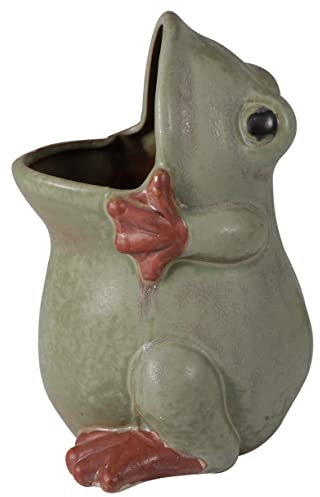 Supvox 1Stk Kakteentopf klein Gartentöpfe aus Keramik Retro-Töpfe Keramiktöpfe Töpfe für Pflanzen Pflanzendekor saftige Töpfe Pflanzenbehälter Frosch schmücken Dekorationen Blumentopf