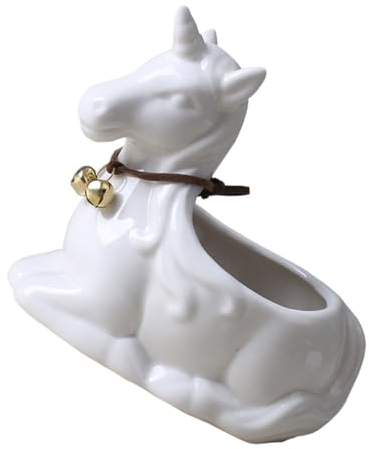 MAGICLULU Einhorn Blumentopf Aus Keramik Tiermotiv Pflanzentopf Kleiner Topf Für Büro Oder Fensterbank Gartendekoration Für Lebende Pflanzen