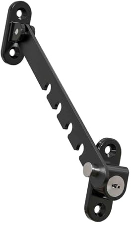MagiDeal Window Lock Window Limiter Easy to Install Opening Restrictor Adjustable for Casement Window Bedroom Kitchen, Black