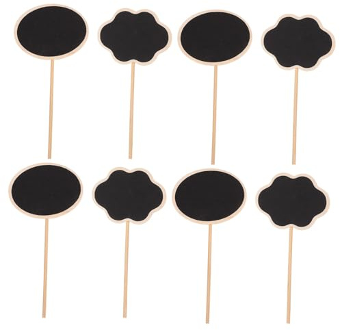 KONTONTY 20 Stück Schwarze Hölzerne Kreidetafeln zum Beschriften mit Stäbchen für Garten Dekoration und Hochzeit als Kreative Pflanzenstecker
