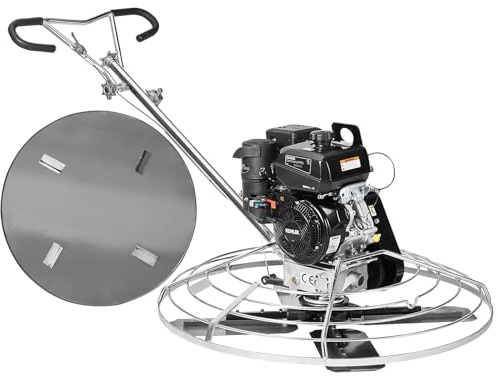 VEVOR Máquina Alisadora de Cemento 1165 mm 14 HP Paleta de Cemento a Gasolina Resistente con Plataforma Flotante Hoja de Paleta para Superficie de Concreto Lisa, Cemento de Concreto