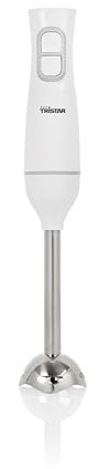 Tristar batidora de mano, batidora de mano con pie de acero inoxidable, función pulso y turbo, forma ergonómica, blanca, MX-4880