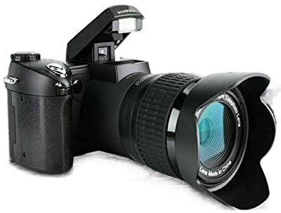 DIKAMAN Appareil Photo numérique, Caméra Caméscope HD 33MP Objectif Grand Angle + Téléobjectif 24X + LED + Ensemble Trépied Portable pour Les Voyages(1 UK)