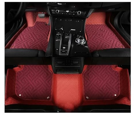 Auto Fußmatten Für KIA Für Sorento 2002 2003 2004 2005 2006 2007 2008-2023 Auto Custom Car Fußmatten Teppiche Fuß Coche Zubehör Automatte Passend(Claret Double,2015-2023)