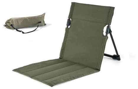 XKONG Folding Camping Chair Beach Seat Cushion Floor Chair with Backrest Lightweight Beach Mat Foldable,Beach Lounge Chair for Fishing Barbecues Hiking