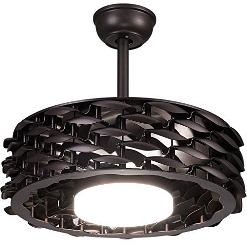 Modern Bladeless Ceiling Fan with 6 Speeds LED Light and 23 Pendant Light for Girls' Room