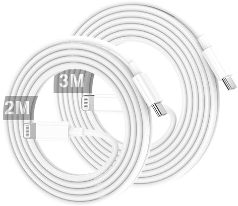 Cavo IPhone USB C Lightning, Cavo di Ricarica Rapida certificato MFI, Cavetto USB C Lightning 2M+3m 2Pezzi Per IPhone 14/13/13pro/12/12 Pro/Max/Mini/11/11 Pro/Max/Xs Max/Xs/8/8 Plus/7/6s/6 Plus/Ipad