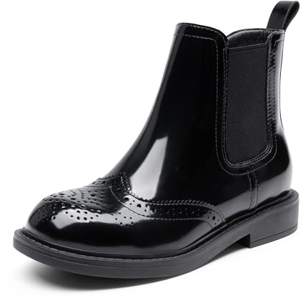 DREAM PAIRS Bottes Fille à Fermeture Éclair Côté | Bottines Chelsea Mode Confortables Chaussures Enfant pour École et Loisirs