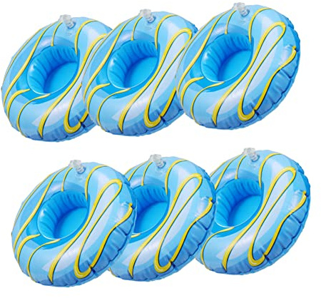 SOPOTUTU 6 Piezas Soporte Inflable para Bebidas Portavasos Flotantes para Fiestas y Piscina Reutilizables y Livianos Accesorios para Eventos Acuáticos