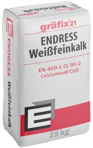 Gräfix 21 Weißfeinkalk 25kg CL 90-Q Ergiebig Sehr hohe Reinheit und Weißgrad Luftbindend Sehr feine Körnung Putz- und Mauermörtel Sumpfkalk