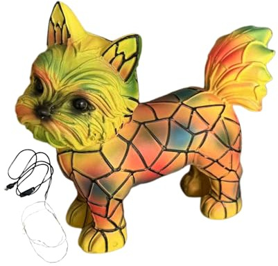 Siuwddee Lampada Notturna Carina - Luce LED Animali Camera Bambini - Lampada Decorativa Vetrata Vintage Dipinta a Mano, Illuminazione Ambiente per Camera Bambini Soggiorno