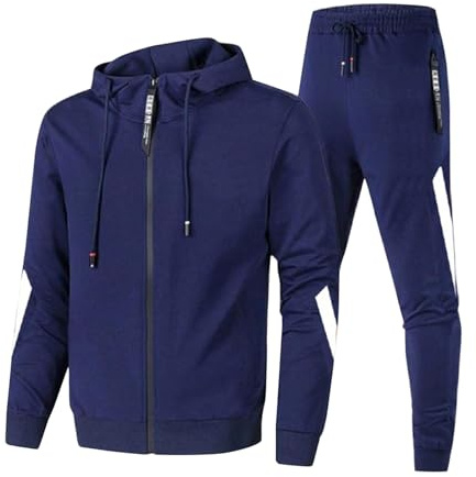 Conjunto Deportivo de Hombre Fitness Transpirable con Sudaderas con Capucha y Pantalones de Jogging Anchos Conjuntos Deportivos Otoño Invierno Ropa Urbana Casual Traje Deportivo de Gimnasia Y2k