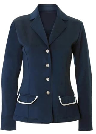 Ropa de equitación for mujer, chaqueta ecuestre manga larga, abrigo concurso, equipo for jinetes (niños y niñas) Para EquitacióN(Blue color,140)