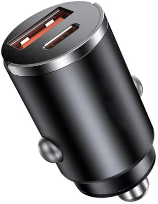 Car Charge,PD 30 W USB-C & QC 3.0 USB-A Fast Charger Adapter,1 Pcs | Car Lighter USB Adapter,Cigarette Lighter USB Charger,Compatible with iPhone 17/16/15 Pro/Pro Max, Galaxy S25/S24/Ultra