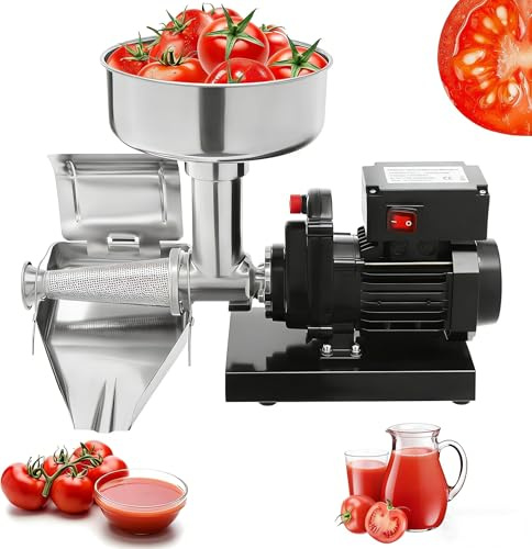 XDLYWUZIQ Máquina De Acero Inoxidable para Hacer Prensas De Tomates, Máquina Industrial De 450 W para Moler Tomates, Fresa Y Arándanos, Colador De Alimentos Y Máquina para Hacer Salsas A