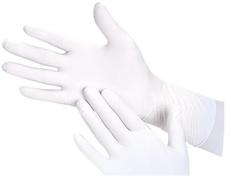 Generico Guanti in nitrile bianco da 100 pezzi S/M/L/XL in lattice impermeabili resistenti all'usura for lavastoviglie cucina Gardeni(XL-24x12)