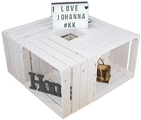Kistenkolli Altes Land 4 Stück neue Obstkisten Johanna weiss lasiert Holzkisten Apfelkisten Weinkisten Regalkisten Obstkistenmöbel
