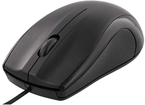 DELTACO Optische Maus, kabelgebunden, 2 Tasten und Scrollrad, DPI 1200, USB-Anschluss, Kabel 1,2 m, Schwarz