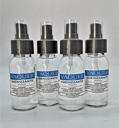IGIENIZZANTE MANI SPRAY 60 ML VAQUER CONFEZIONE 4 PEZZI (240 ML)