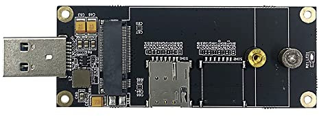 EXVIST 4G LTE Industrial M.2 (NGFF) a USB3.0 Adaptador W/Ranura de Tarjeta SIM Nano Funciona con módulo 4G LTE como Quectel EM05 EM06 etc. Aplicable para Aplicaciones M2M e IoT como el Raspberry Pi.