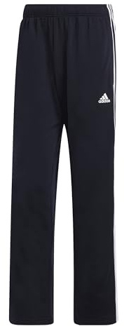 adidas Men's Standard Essentials Warm-Up Open Hem 3-Stripes Tracksuit Bottoms, Legend Ink/White, Medium