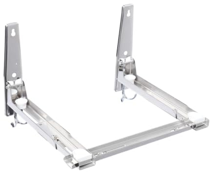 kangten Support pour micro-ondes - Support mural en acier inoxydable avec barres transversales - Pliable - Étagère de cuisine pour micro-ondes