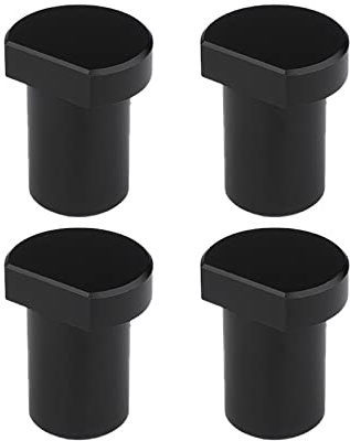 Bank-Hunde, Aluminiumlegierung, Klemme für T-Track, Holzbearbeitungstisch, Werkbank, Positionierung, Hobelstopfen, passend für 19 mm/20 mm große Hundebohrungen, Schwarz, 20 mm, 4 Stück