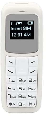 Kleines Mobiltelefon, Bluetooth-Headset Mit Ohrbügel, Unterstützt SIM-Karte Und Wählnummer, 0,66 Zoll, Weiß