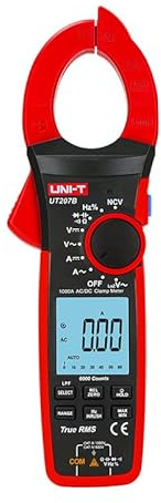 UNI-T Multimeter clamp meter UT205E UT206B UT207B UT208B Analog Digital Clamp Meter Current clamps AC DC 1000A 1000V Ammeter Pliers Professional NCV LPF Tester 6000 Counts(UT207B)