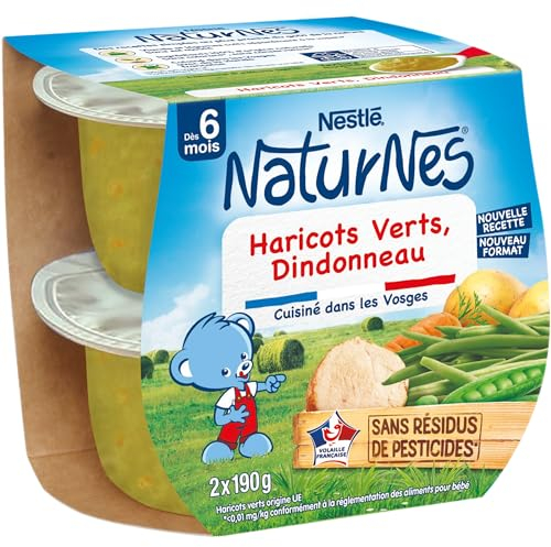 NESTLÉ BÉBÉ - HARICOTS VERTS DINDONNEAU DES 6 MOIS 2x190g