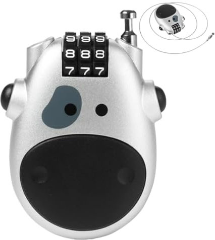 Lucchetto per Bicicletta Bici Catena, Lucchetti a Combinazione 3 Cifre Lucchetto Cavo Acciaio con Combinazione per Bagagli Lucchetto da Viaggio per Biciclette Motocicli Scooter Armadietto Valigia