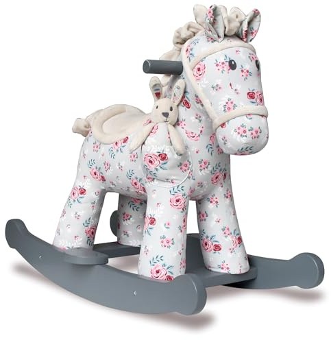 Little Bird Told Me Lily & Rose Rocking Horse for Toddlers, Pink Floral