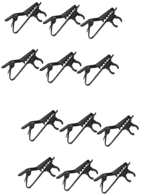 OFFSCH 20stücke Teiliges Mikrofon-ansteckclip Universeller Lavalier Clip Eisenclip Für Sprachaufnahmen Vorträge Und Online-meetings Schwarz Platzsparendes Design Hohe Empfindlichkeit