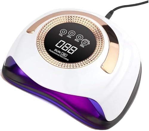 UV-LED-Nagellampe, schnelle Nagelhärtungslampen für Haus & Salon, Led-Nageltrockner für Gel-Lack mit automatischem Sensor/4 Timer-Einstellung, Handle Professional Nail Art Tool