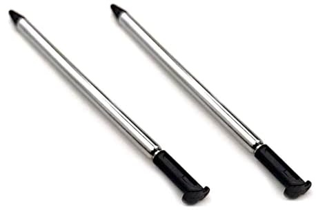 Lot de 2 stylets rétractables en métal noir extensibles compatibles avec 3DS (2015)