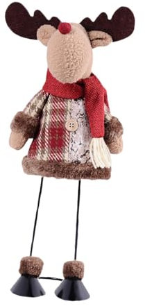 Harilla Stehende Weihnachtsfigur, Ornament, dekoratives Kunsthandwerk, Tischdekoration, Weihnachtspuppe für Party, Büro, Wohnzimmer, Zuhause, 67cm Elch