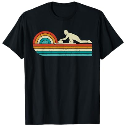Curler Curling Stone Winter Sports Retro Vintage Curling T-Shirt