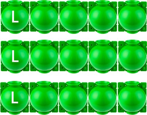 Laufunjoy 15 Pezzi Propagatori Alta Pressione, Scatola Radicamento Piante Riutilizzabile Dispositivo Innesto a Sfera Propagazione Scatola Radici Piante Giardino Assistita (L, Verd)