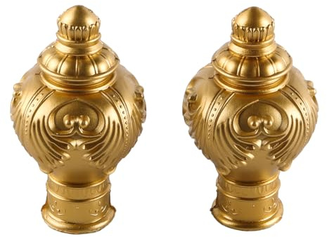 Sarini Lot de 2 Embouts de Tringle à Rideau à Motif Floral, Embouts de Tringle à Rideau décoratifs pour Salle de Bain, Salon, Accessoires de Traitement de fenêtre