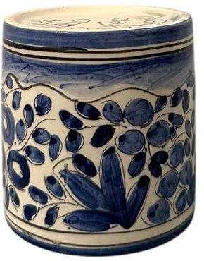 Portugal Azulejo - Taza de cerámica pintada a mano o maceta - Taza de cerámica de Azulejo para múltiples usos, elegante decoración de mesa, hermoso regalo turístico de Portugal (azul azulejo)