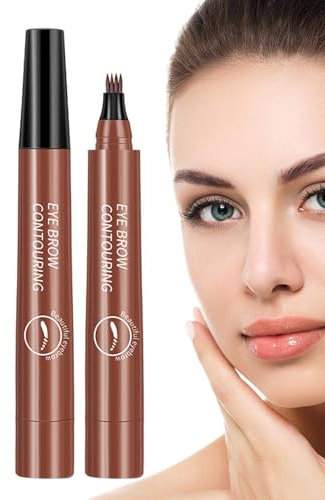 Lápiz Microblading para cejas - Resistente al agua con 4 puntas, lápiz líquido para maquillaje, larga duración y impermeable