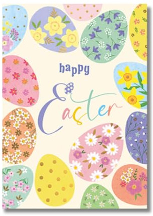 Words 'n' Wishes påskkort för vänner och familj, 17,6 x 12,7 cm, FSC-certifierad och flerfärgad