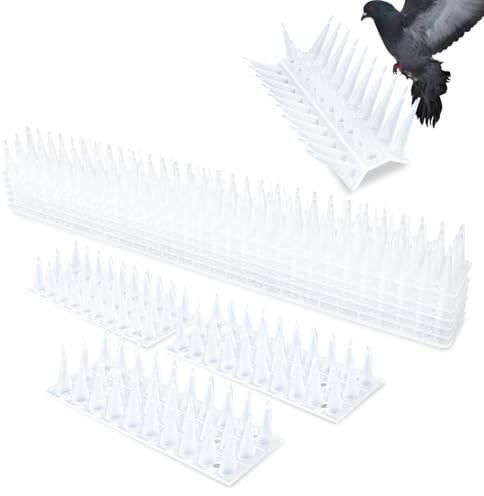 Taubenabwehr Spikes, Taubenschreck für Balkon 2.58M Vogelabwehr Spikes, 6 Stücke Taubenschreck Vogelabwehr Tauben Vertreiben Vogelschutz für Zaun, Garten, Balkongeländer, Dach