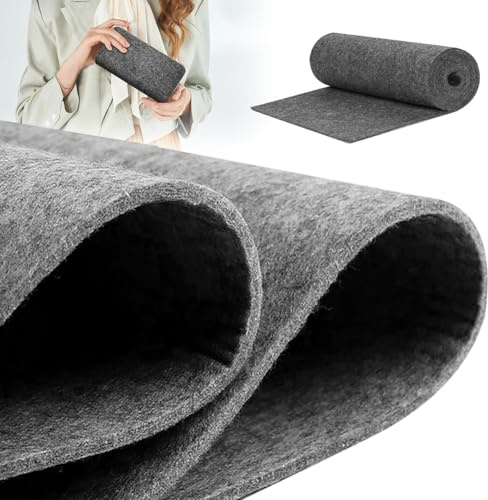 Filtrulle filttyg 30 cm x 250 cm metervara, 3 mm tjock, filtmatta, filt för gör-det-själv förvaringsväska lapptäcke sy filt för pyssel hantverk dekoration mörkgrå