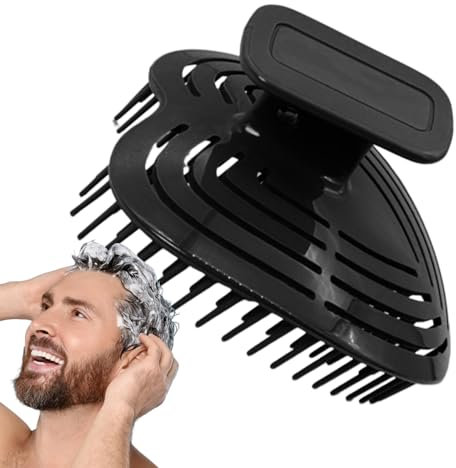 Fravsiu Spazzola per shampoo - Spazzola massaggiante Shampoo per uomo con manico ergonomico | Pettine detergente da viaggio casa studente
