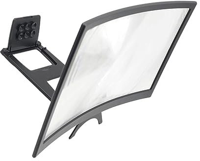 ELAYARD Curved Screen Mobile Phone Magnifier with Stand Holder Design, Portable Abs and Acrylic Phone Screen Amplifier for Enhanced Viewing, Suitable for Families and Friends