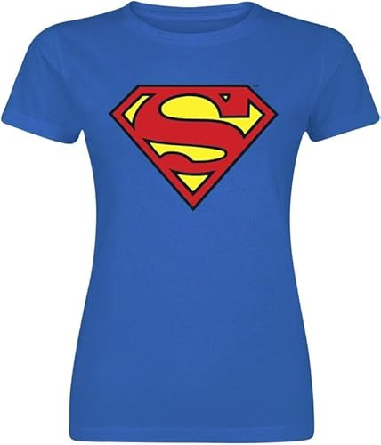 Superman Supergirl - Shield Frauen T-Shirt blau