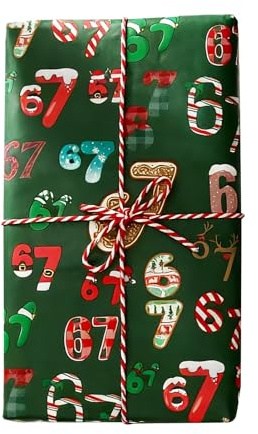 20 Stück Geschenkpapier Weihnachten, Weihnachts Geschenkpapier Rolle Mit Festlichen Zahlenmustern, Edel Vintage Weihnachtsgeschenkpapier 50x75cm, Für Kinder Geburtstag Party-Geschenkdekoration