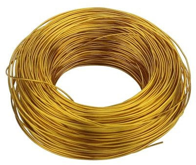 Aluminiumtråd smyckestillbehör, pläterad aluminiumtråd, 1 mm/1,2,5 mm/2, mm/3,0 mm, aluminiummetalltråd för gör-det-själv-smycketillbehör (guld, 2,5 mm 3 meter)